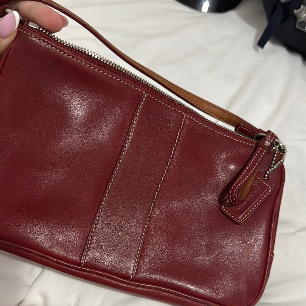 Vintage Coach Red Leather Women's Bag